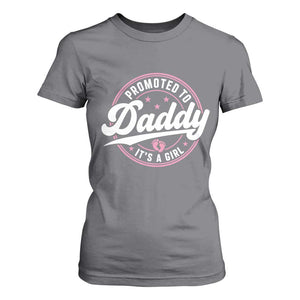 Promoted To Daddy It's A Girl T Shirt For Women Funny Pregnancy Reveal