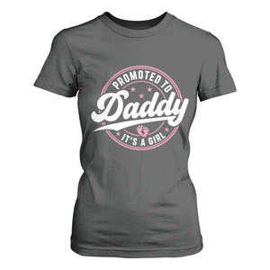Promoted To Daddy It's A Girl T Shirt For Women Funny Pregnancy Reveal