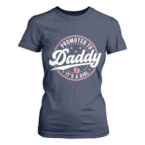 Promoted To Daddy It's A Girl T Shirt For Women Funny Pregnancy Reveal