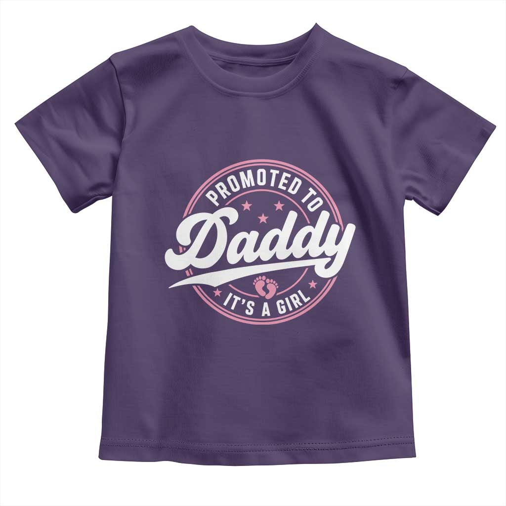 Promoted To Daddy It's A Girl Toddler T Shirt Funny Pregnancy Reveal