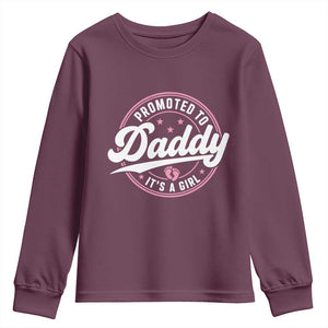 Promoted To Daddy It's A Girl Youth Sweatshirt Funny Pregnancy Reveal