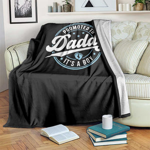 Promoted To Daddy It's A Boy Throw Blanket Funny Pregnancy Reveal