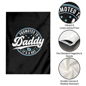 Promoted To Daddy It's A Boy Garden Flag Funny Pregnancy Reveal