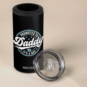 Promoted To Daddy It's A Boy 4 in 1 Can Cooler Tumbler Funny Pregnancy Reveal