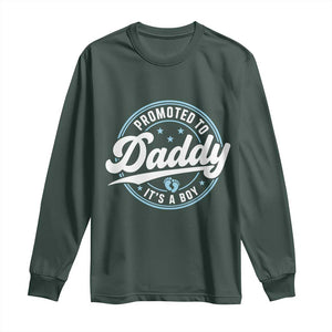 Promoted To Daddy It's A Boy Long Sleeve Shirt Funny Pregnancy Reveal