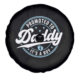 Promoted To Daddy It's A Boy Spare Tire Cover Funny Pregnancy Reveal
