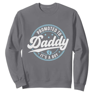 Promoted To Daddy It's A Boy Sweatshirt Funny Pregnancy Reveal