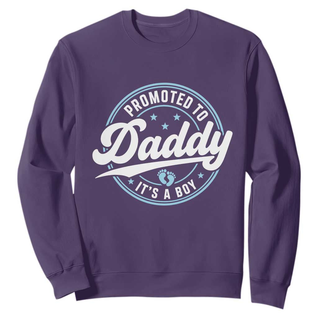 Promoted To Daddy It's A Boy Sweatshirt Funny Pregnancy Reveal