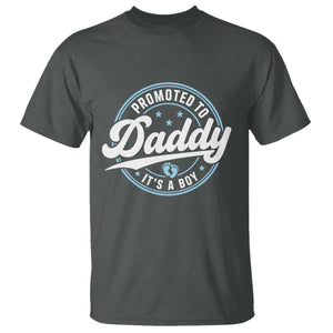 Promoted To Daddy It's A Boy T Shirt Funny Pregnancy Reveal