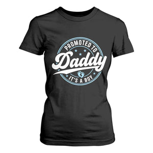 Promoted To Daddy It's A Boy T Shirt For Women Funny Pregnancy Reveal