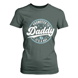 Promoted To Daddy It's A Boy T Shirt For Women Funny Pregnancy Reveal