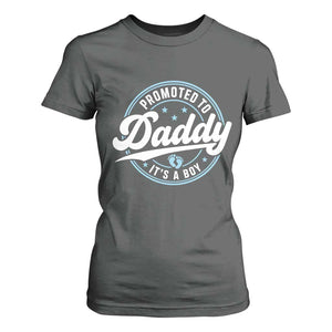 Promoted To Daddy It's A Boy T Shirt For Women Funny Pregnancy Reveal