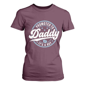 Promoted To Daddy It's A Boy T Shirt For Women Funny Pregnancy Reveal