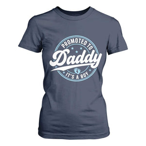 Promoted To Daddy It's A Boy T Shirt For Women Funny Pregnancy Reveal