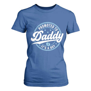 Promoted To Daddy It's A Boy T Shirt For Women Funny Pregnancy Reveal