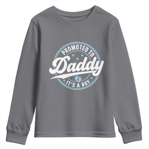 Promoted To Daddy It's A Boy Youth Sweatshirt Funny Pregnancy Reveal