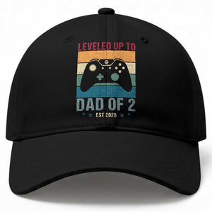 Dad Level Unlocked Baseball Cap Funny New Dad Gaming Father's Day Gift