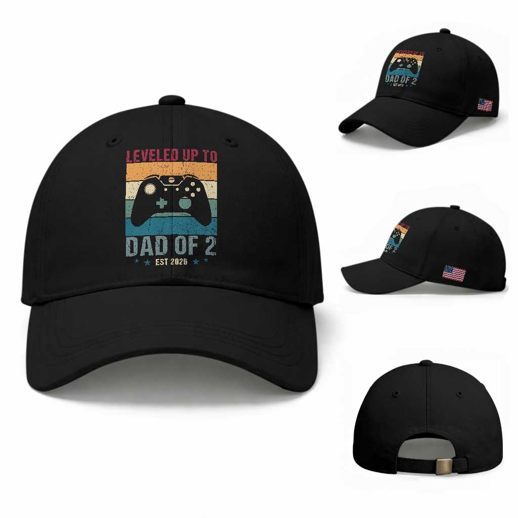 Dad Level Unlocked Baseball Cap Funny New Dad Gaming Father's Day Gift