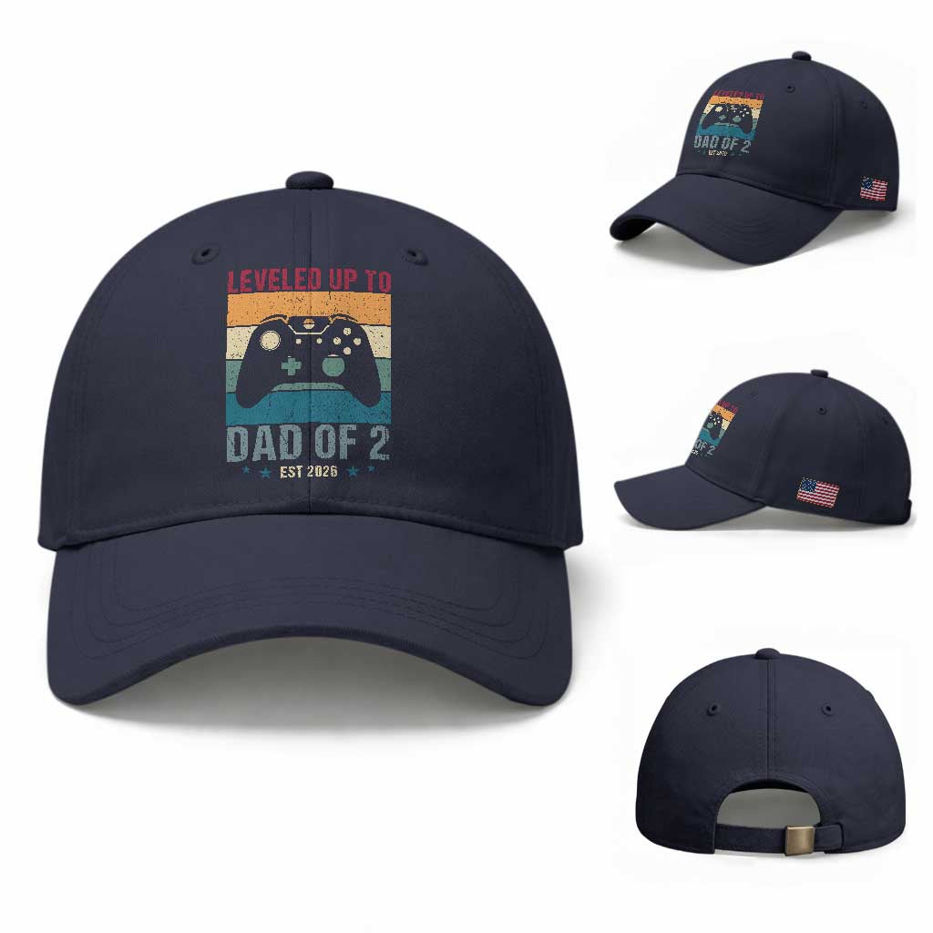 Dad Level Unlocked Baseball Cap Funny New Dad Gaming Father's Day Gift