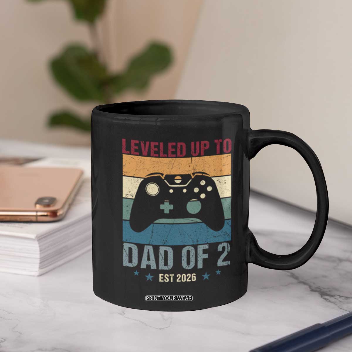 Dad Level Unlocked Coffee Mug Funny New Dad Gaming Father's Day Gift