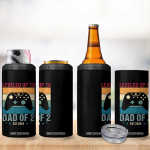 Dad Level Unlocked 4 in 1 Can Cooler Tumbler Funny New Dad Gaming Father's Day Gift TS14 Print Your Wear