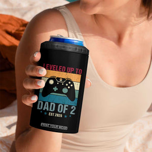 Dad Level Unlocked 4 in 1 Can Cooler Tumbler Funny New Dad Gaming Father's Day Gift TS14 Print Your Wear
