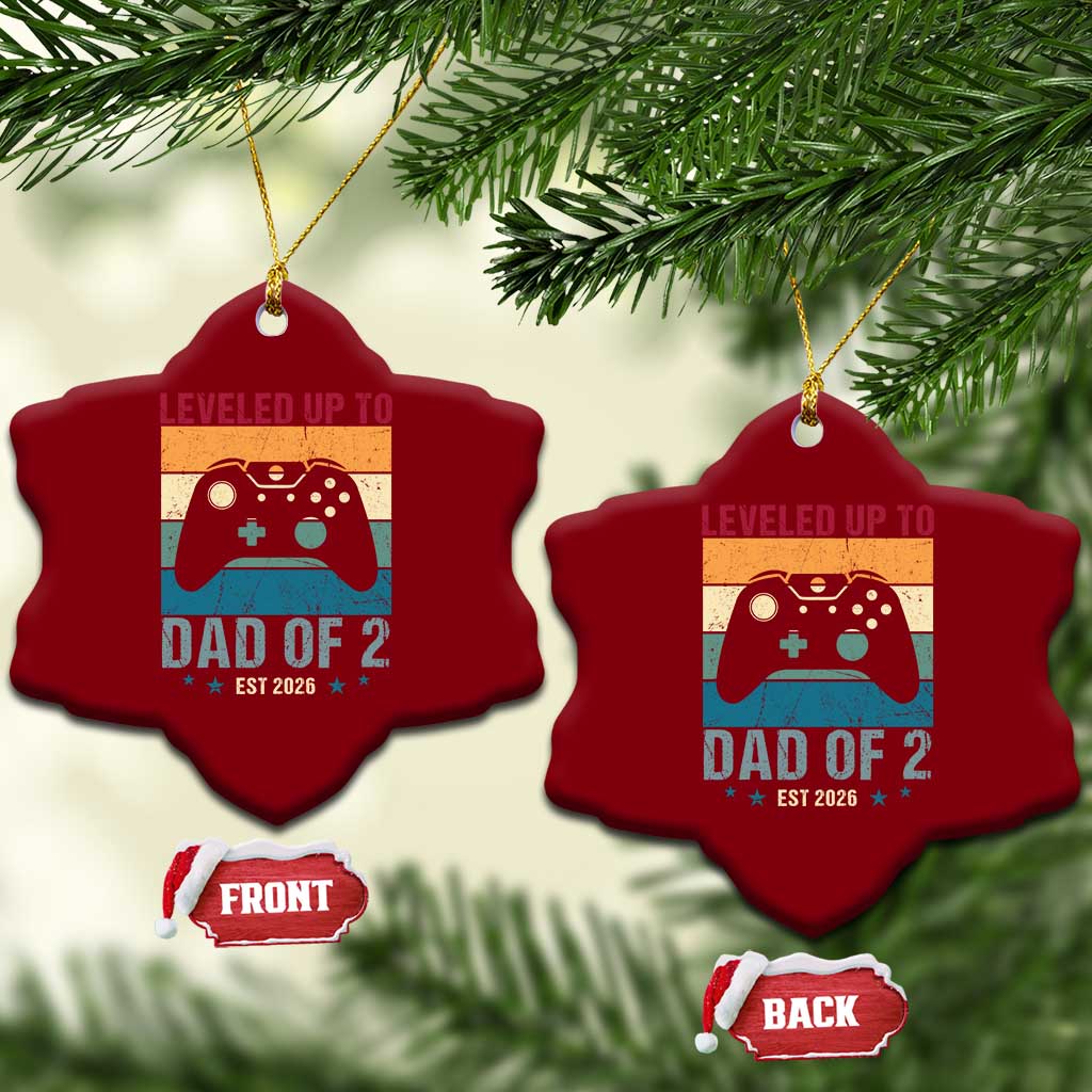 Dad Level Unlocked Ceramic Ornament Funny New Dad Gaming Father's Day Gift TS14 Print Your Wear