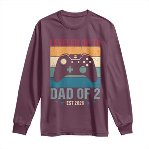 Dad Level Unlocked Long Sleeve Shirt Funny New Dad Gaming Father's Day Gift TS14 Maroon Print Your Wear