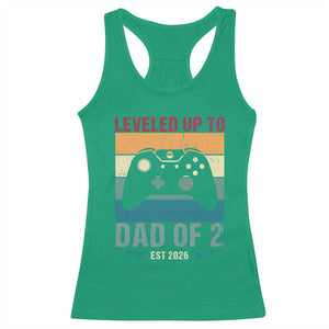Dad Level Unlocked Racerback Tank Top Funny New Dad Gaming Father's Day Gift TS14 Irish Green Print Your Wear