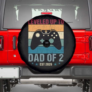 Dad Level Unlocked Spare Tire Cover Funny New Dad Gaming Father's Day Gift TS14 Black Print Your Wear