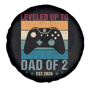 Dad Level Unlocked Spare Tire Cover Funny New Dad Gaming Father's Day Gift TS14 Print Your Wear