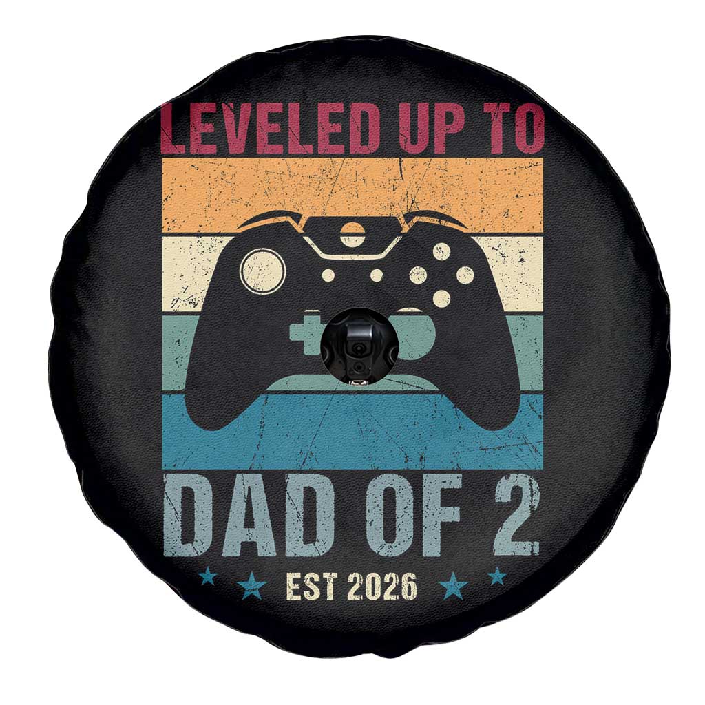 Dad Level Unlocked Spare Tire Cover Funny New Dad Gaming Father's Day Gift TS14 Print Your Wear