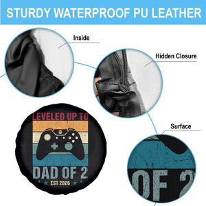 Dad Level Unlocked Spare Tire Cover Funny New Dad Gaming Father's Day Gift TS14 Print Your Wear