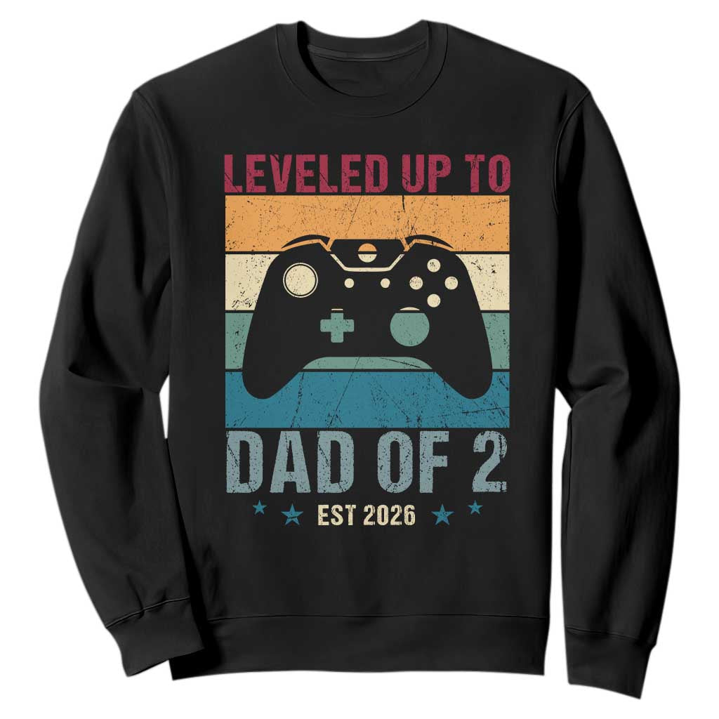 Dad Level Unlocked Sweatshirt Funny New Dad Gaming Father's Day Gift