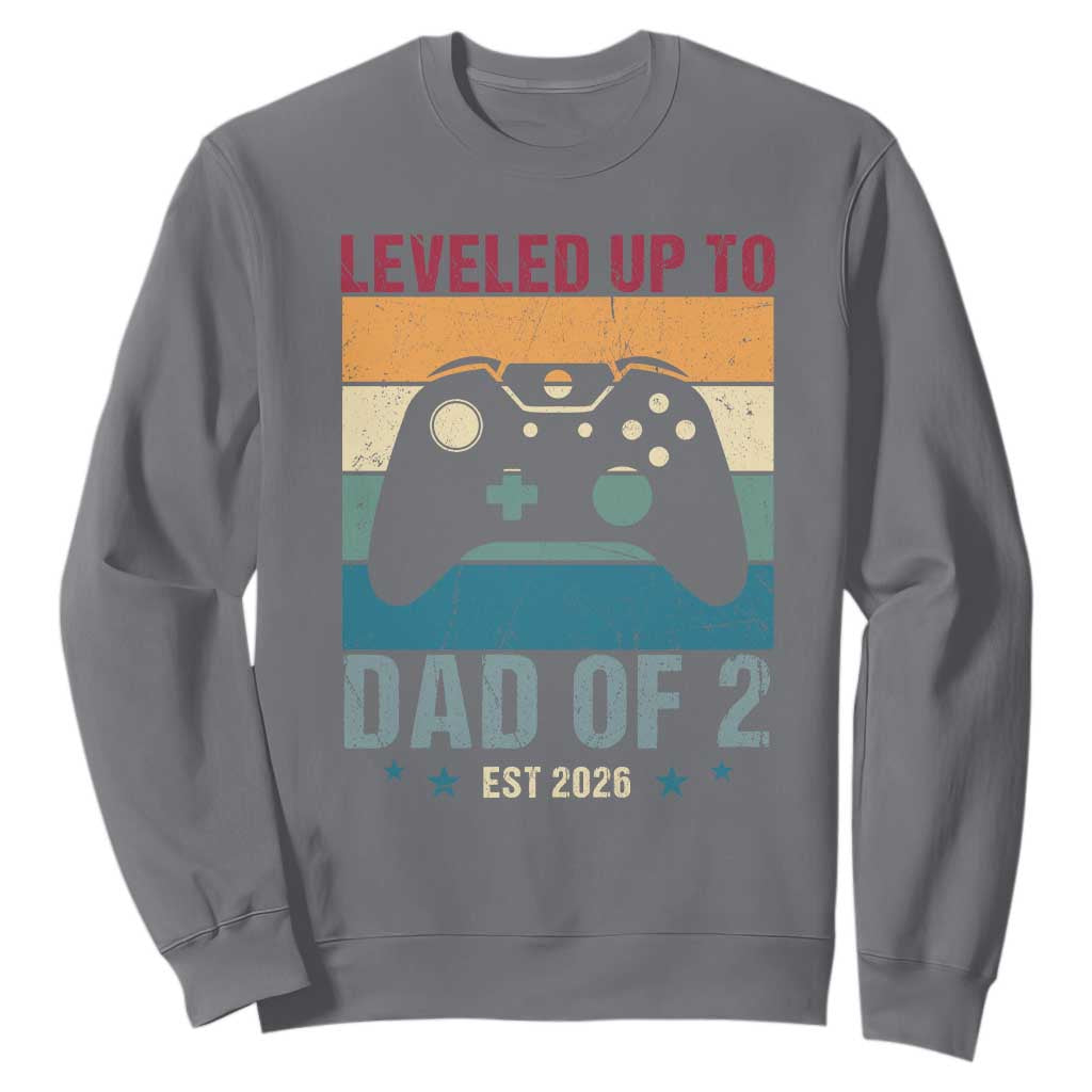 Dad Level Unlocked Sweatshirt Funny New Dad Gaming Father's Day Gift