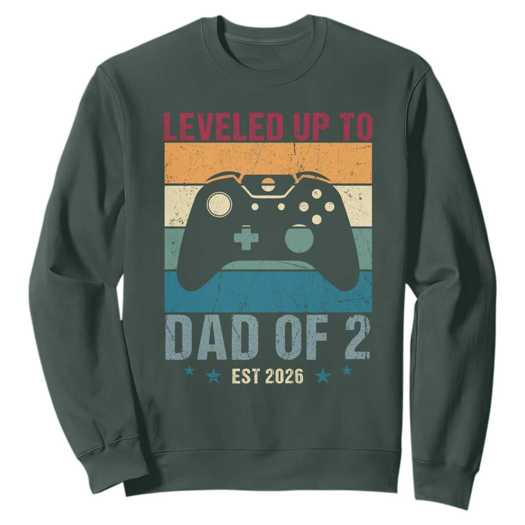 Dad Level Unlocked Sweatshirt Funny New Dad Gaming Father's Day Gift