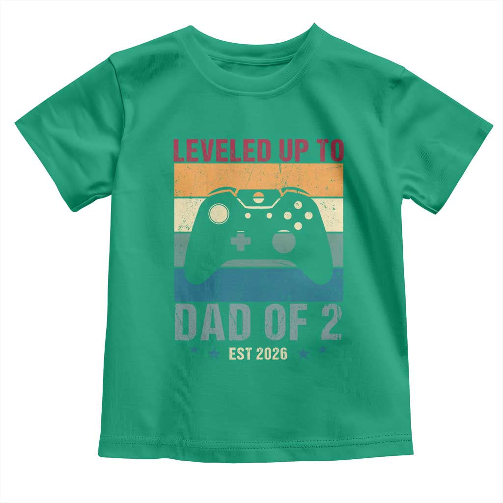 Dad Level Unlocked Toddler T Shirt Funny New Dad Gaming Father's Day Gift TS14 Irish Green Print Your Wear