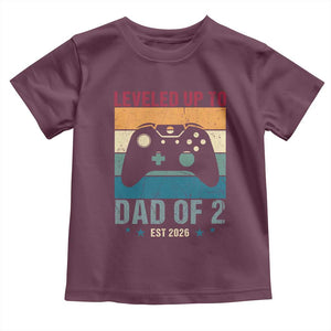 Dad Level Unlocked Toddler T Shirt Funny New Dad Gaming Father's Day Gift TS14 Maroon Print Your Wear