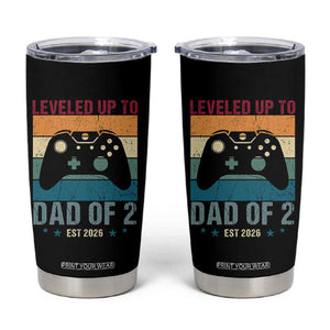 Dad Level Unlocked Tumbler Cup Funny New Dad Gaming Father's Day Gift TS14 Black Print Your Wear