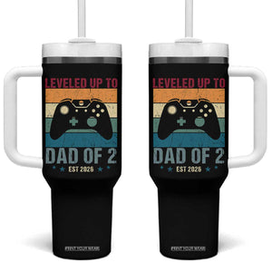 Dad Level Unlocked Tumbler With Handle Funny New Dad Gaming Father's Day Gift