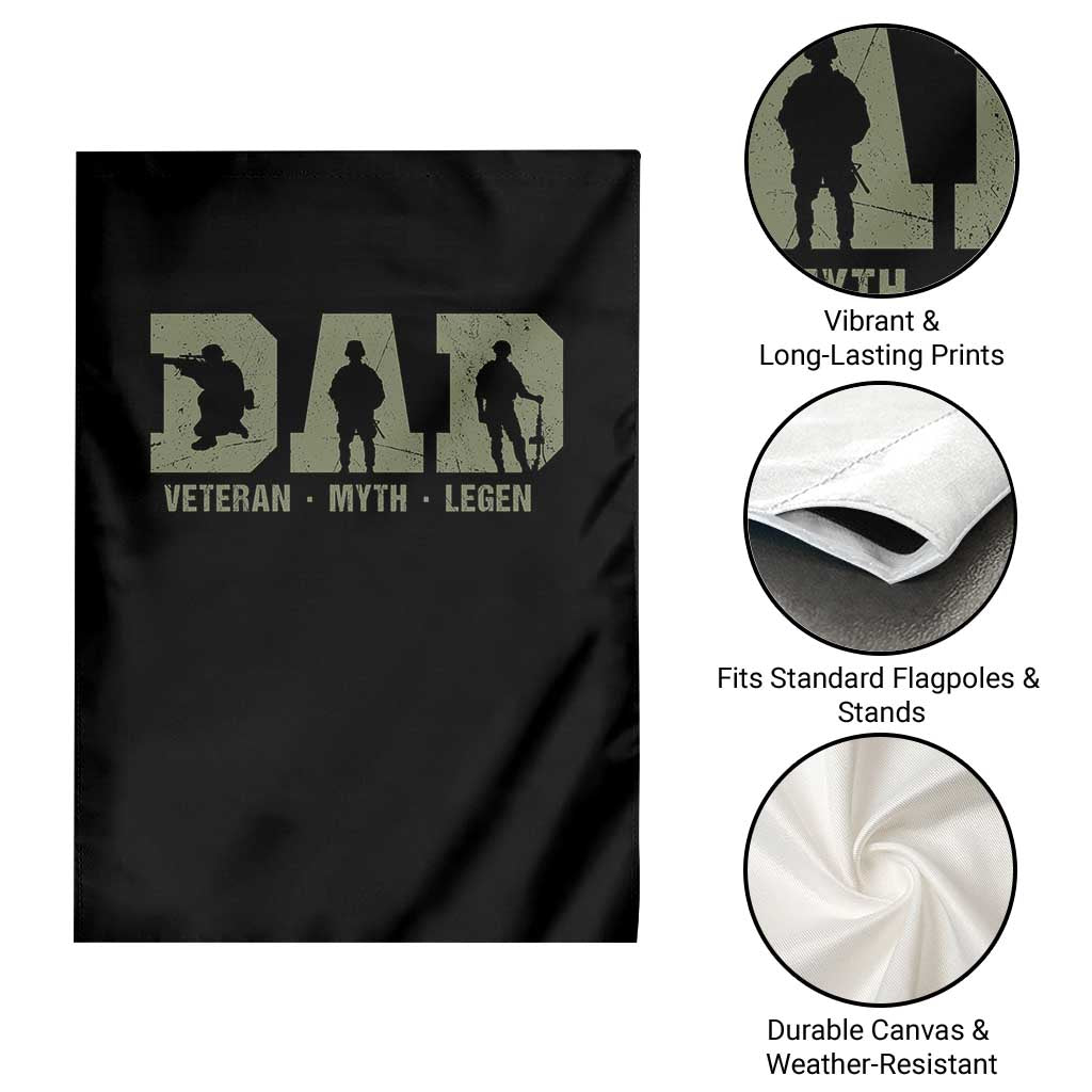 Dad Veteran Myth Legend Dad Military Father Gift Garden Flag TS14 Print Your Wear