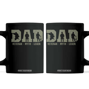 Dad Veteran Myth Legend Dad Military Father Gift Coffee Mug