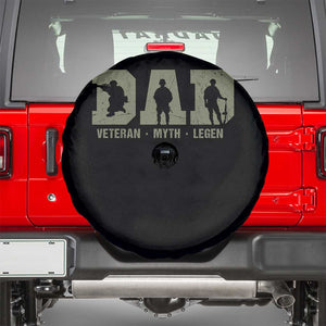 Dad Veteran Myth Legend Dad Military Father Gift Spare Tire Cover TS14 Black Print Your Wear