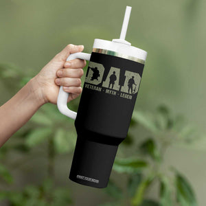 Dad Veteran Myth Legend Dad Military Father Gift Tumbler With Handle TS14 Print Your Wear