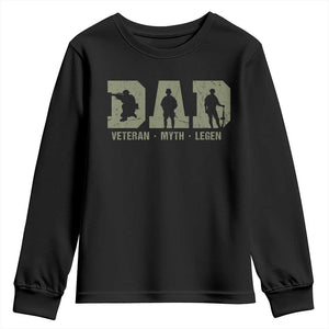 Dad Veteran Myth Legend Dad Military Father Gift Youth Sweatshirt