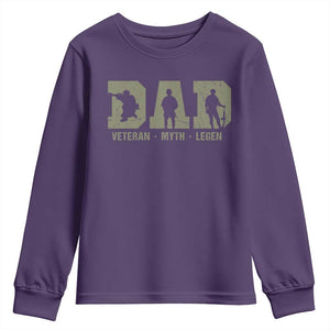 Dad Veteran Myth Legend Dad Military Father Gift Youth Sweatshirt