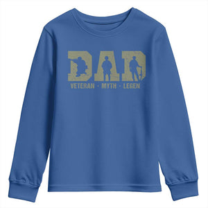 Dad Veteran Myth Legend Dad Military Father Gift Youth Sweatshirt