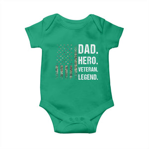 Dad Hero Veteran Legend Camouflage Father's Day Baby Onesie