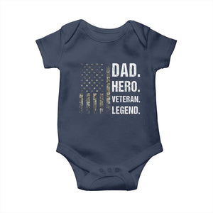 Dad Hero Veteran Legend Camouflage Father's Day Baby Onesie