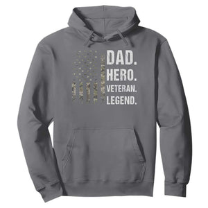 Dad Hero Veteran Legend Camouflage Father's Day Hoodie TS14 Charcoal Print Your Wear